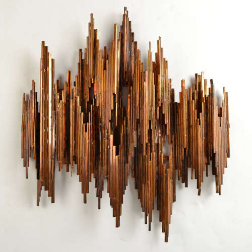 Abstract Copper 1970's Relief
