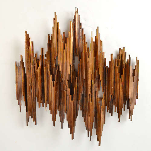Abstract Copper 1970's Relief