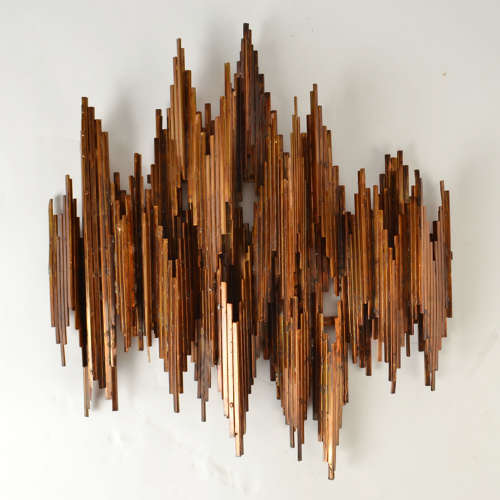 Abstract Copper 1970's Relief