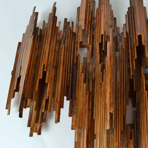 Abstract Copper 1970's Relief