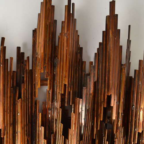 Abstract Copper 1970's Relief