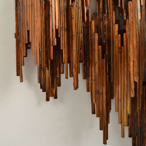 Abstract Copper 1970's Relief