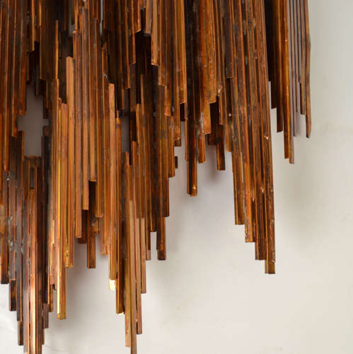Abstract Copper 1970's Relief