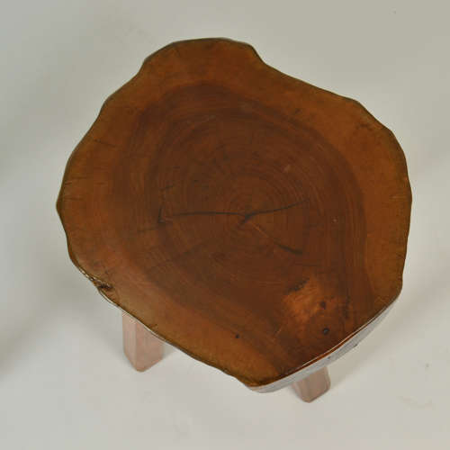 1970s Burl Wood Pair of Side Tables