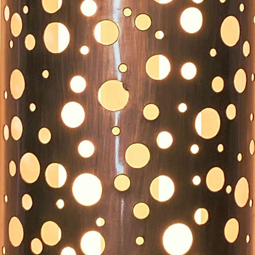 Pair of Large Copper and Grey Metal Wall 1950's Lights