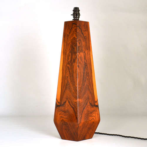 Large Hexagonal Plywood Table Lamp