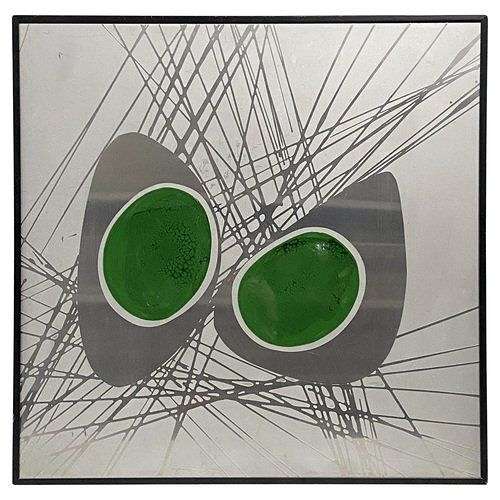 Abstract Enamel Etched Metal by Manfred Jung 1970's
