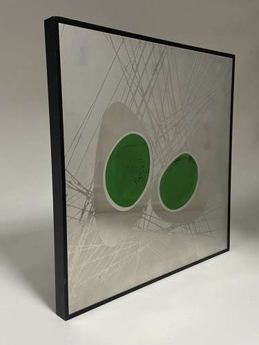 Abstract Enamel Etched Metal by Manfred Jung 1970's