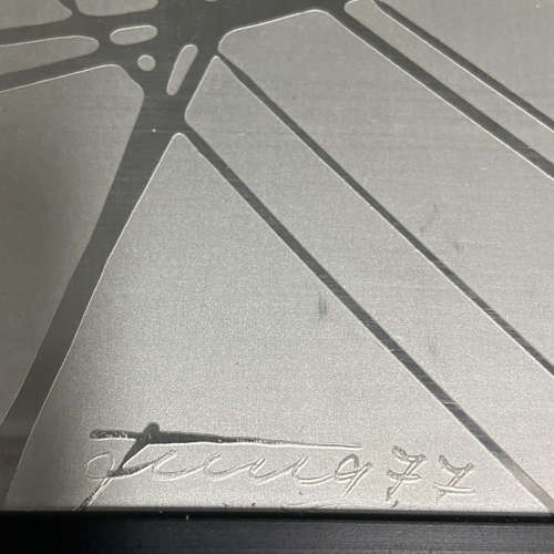 Abstract Enamel Etched Metal by Manfred Jung 1970's