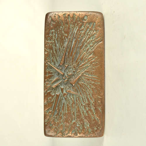 Brutalist Bronze Door Handles and Letterbox with Dynamic Relief
