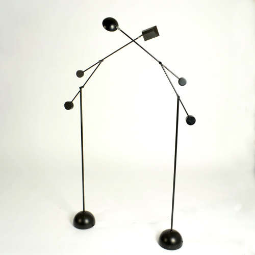 Minimalist Counter Balance Floor Lamp Black 1970s