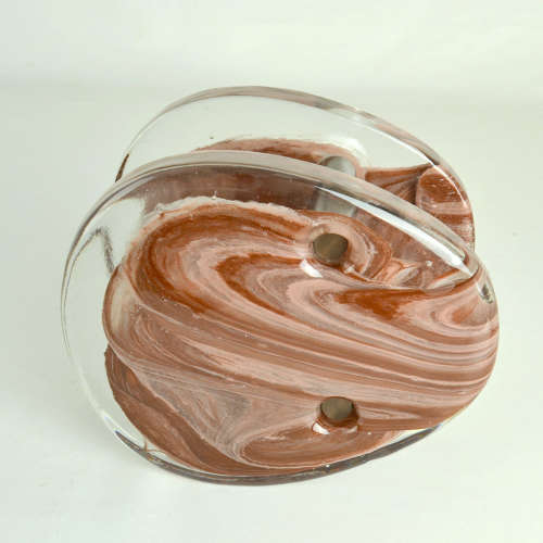Architectural Pairs of Pink Glass Push Pull Double Door Handles