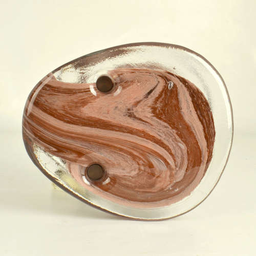 Architectural Pairs of Pink Glass Push Pull Double Door Handles
