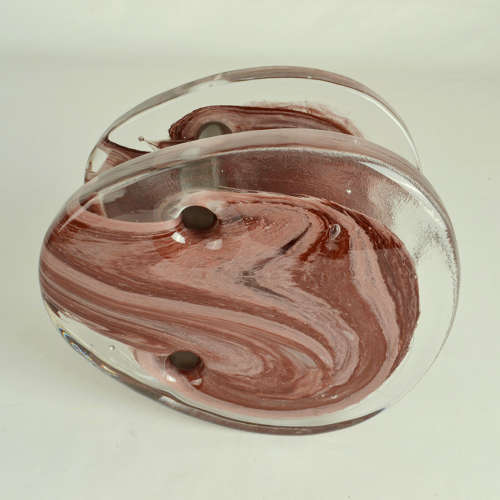 Architectural Pairs of Pink Glass Push Pull Double Door Handles