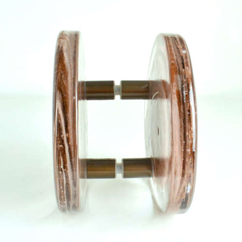 Architectural Pairs of Pink Glass Push Pull Double Door Handles