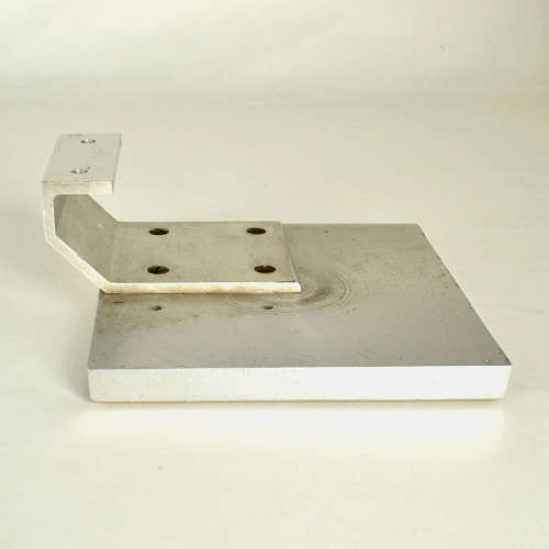 Door Handle Square Ceramic Zebra's in Aluminium