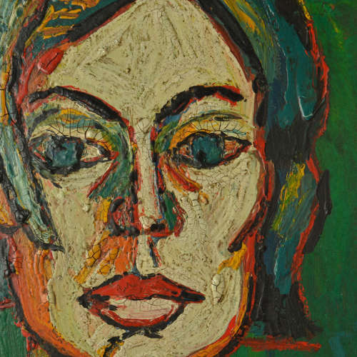 Female Portrait 1960's in Bright Colours