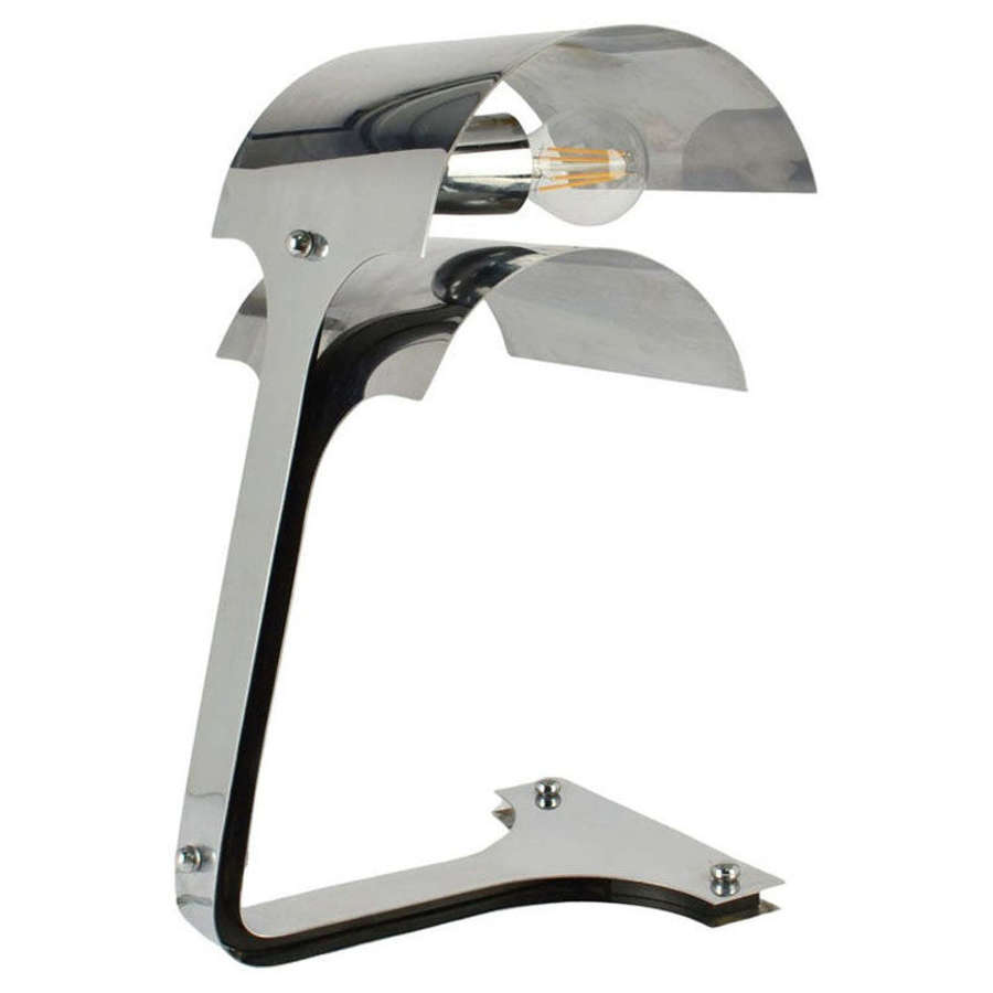 Chrome Desk Lamp attributed to Luigi Massoni Italy 1960s