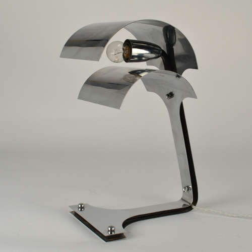 Chrome Desk Lamp attributed to Luigi Massoni Italy 1960s
