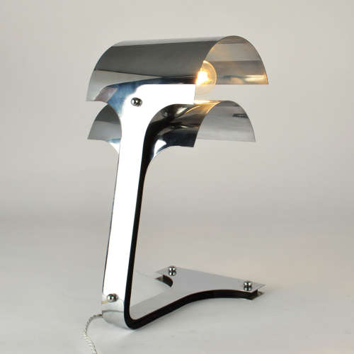Chrome Desk Lamp attributed to Luigi Massoni Italy 1960s