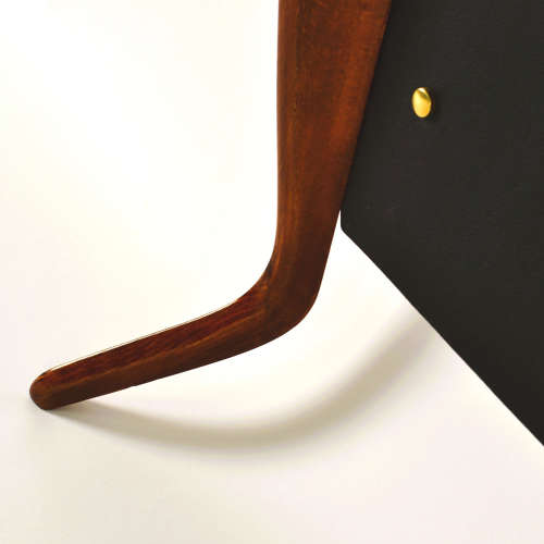 Italian 1950's Demi Lune Console Table in Wood