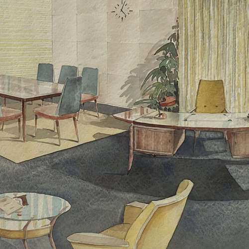 Mid Century Interior Design Paintings by Asscher