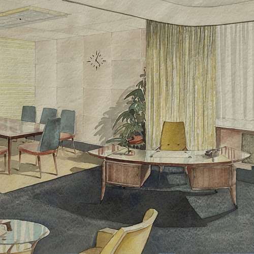 Mid Century Interior Design Paintings by Asscher