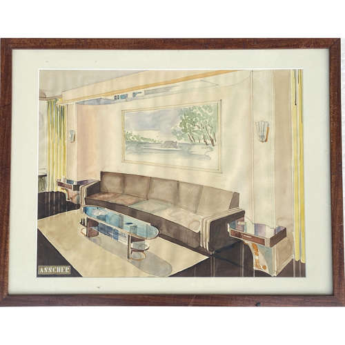 Mid Century Interior Design Paintings by Asscher