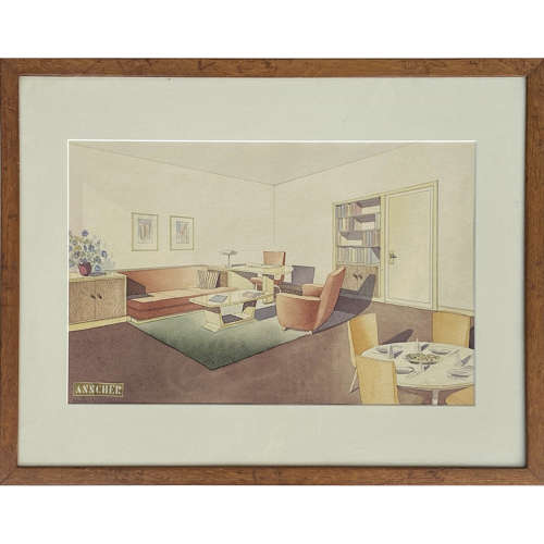 Mid Century Interior Design Paintings by Asscher
