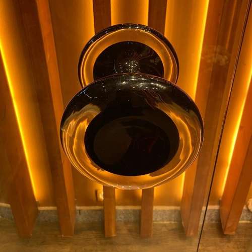 Murano Glass and Chrome Double Door Handles