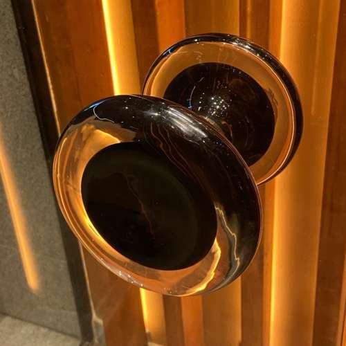 Murano Glass and Chrome Double Door Handles