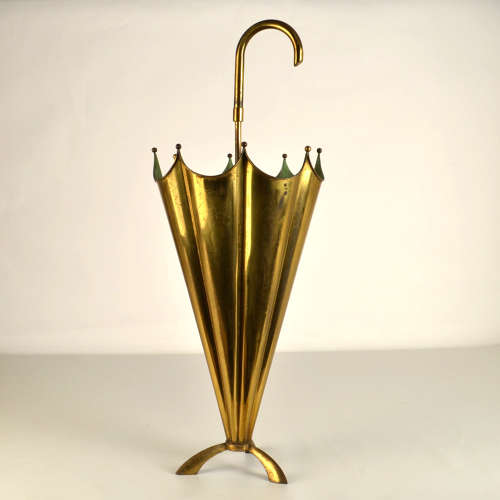Brass Umbrella Stand Italy 1950s