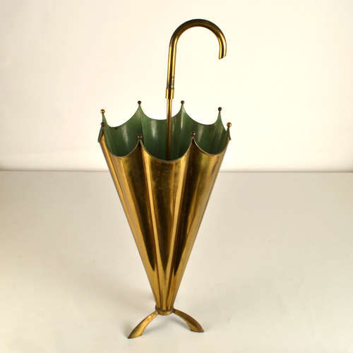 Brass Umbrella Stand Italy 1950s
