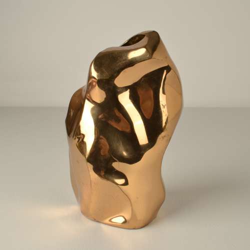 Sculptural Bronze Vase by Michel Jaubert