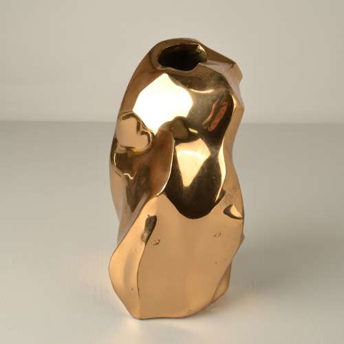 Sculptural Bronze Vase by Michel Jaubert