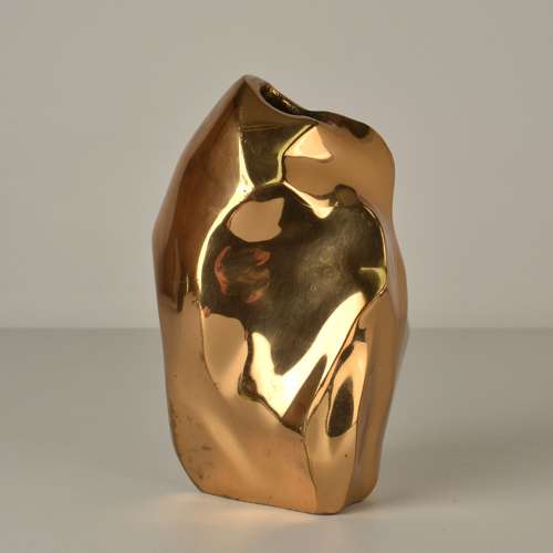 Sculptural Bronze Vase by Michel Jaubert