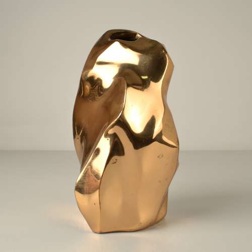 Sculptural Bronze Vase by Michel Jaubert