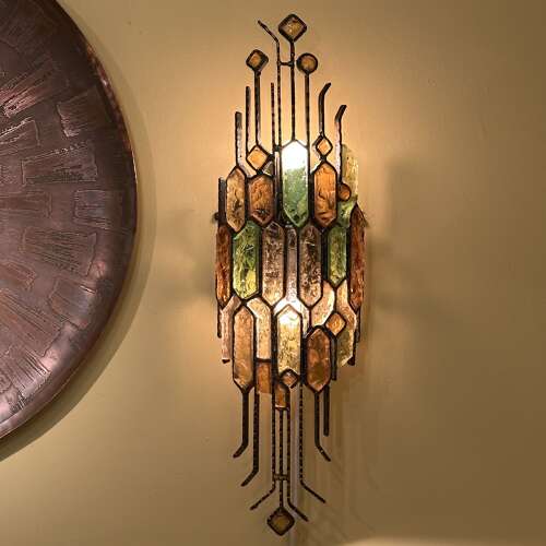 Pair of Poliarte Wall Lights by Albano Poli Murano in Multi Colour