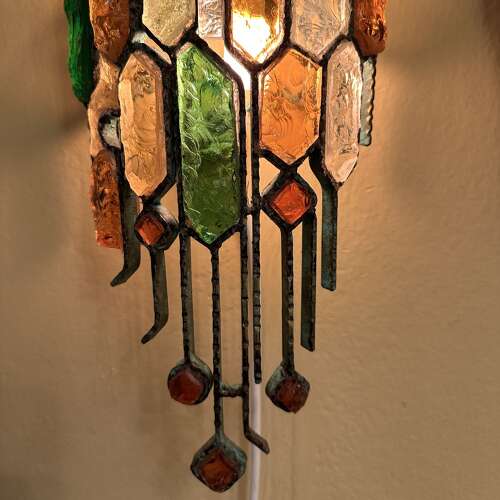 Pair of Poliarte Wall Lights by Albano Poli Murano in Multi Colour