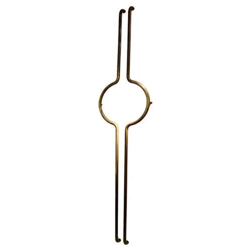 Elongated Tubular Push & Pull Brass Double Door Handles