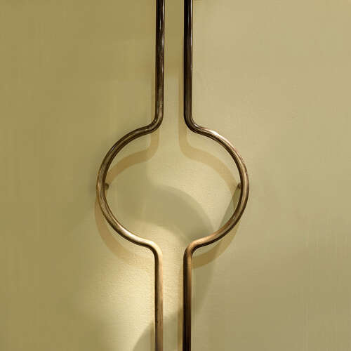 Elongated Tubular Push & Pull Brass Double Door Handles