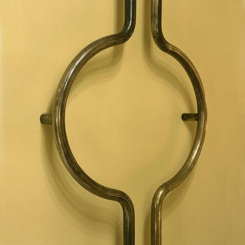 Elongated Tubular Push & Pull Brass Double Door Handles