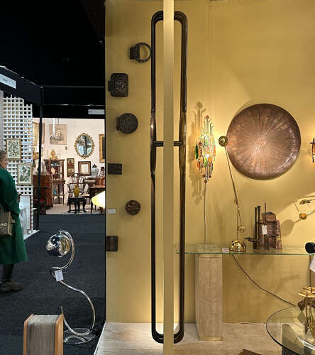 Elongated Tubular Push & Pull Brass Double Door Handles