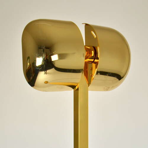 Pairs of Minimal Brass Floor Lamp with Articulated Swivel Shades