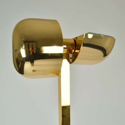 Pairs of Minimal Brass Floor Lamp with Articulated Swivel Shades