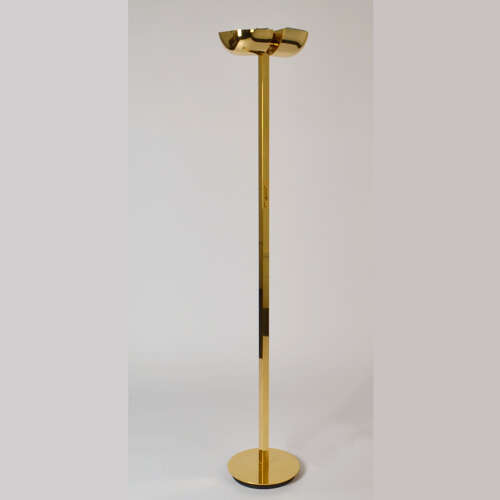 Pairs of Minimal Brass Floor Lamp with Articulated Swivel Shades