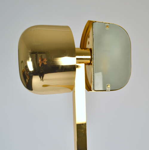 Pairs of Minimal Brass Floor Lamp with Articulated Swivel Shades