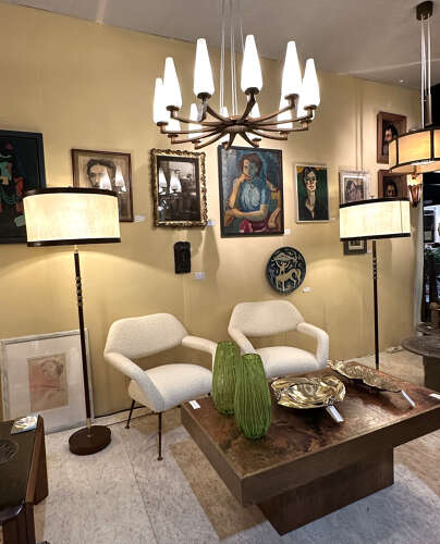 Pair of 1950s Chandeliers by Uno & Östen Kristiansson for Vittsjö Sweden