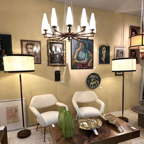 Pair of 1950s Chandeliers by Uno & Östen Kristiansson for Vittsjö Sweden