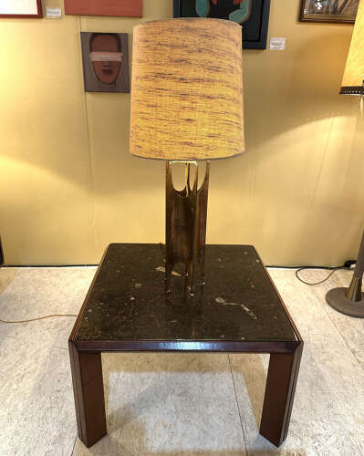 Pair of Fossil Stone Coffee Tables by Ronald Schmitt